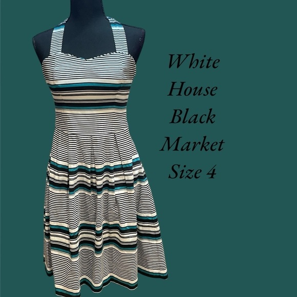 WHITE HOUSE BLACK MARKET HALTER STYLE SUNDRESS SIZE 4 WORN ONCE - Picture 1 of 3